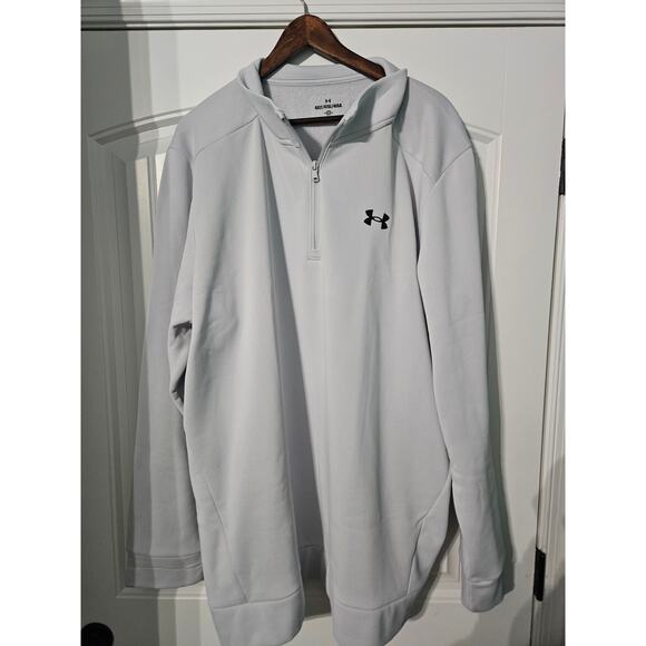 Under Armour Sweater Fleece Qtr Zip Gray size 4XLT - Picture 1 of 3